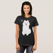 Liebe White Pomsky Spitz Husky T-Shirt (Vorne ganz)