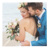 LIEBE White Script Wedding Keepake Würfel (Rechts)