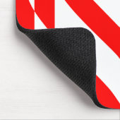 Liebe White über Rot Mousepad (Ecke)