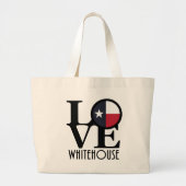LIEBE Whitehouse Texas Jumbo Stoffbeutel (Vorne)