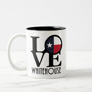 LIEBE Whitehouse Texas Zweifarbige Tasse