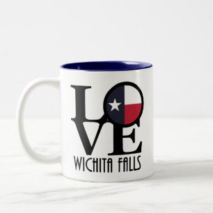 LIEBE Wichita Falls Texas Zweifarbige Tasse