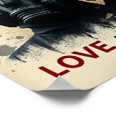 LIEBE & WIDERSTAND Moderne Grafik 2 Poster (Ecke)