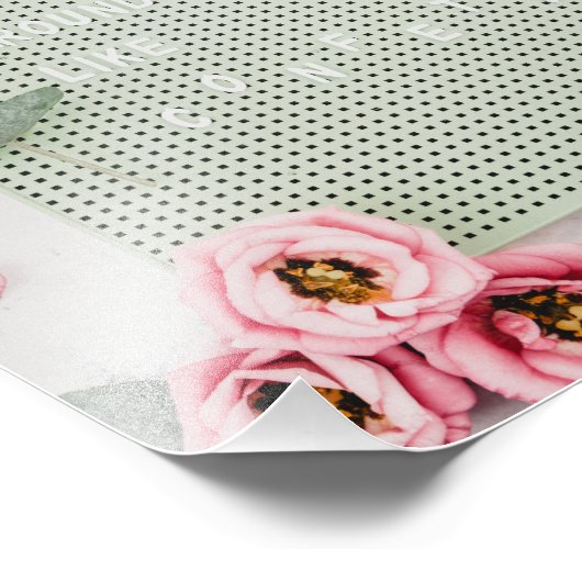 Liebe wie Confetti florales Foto drucken (Ecke)