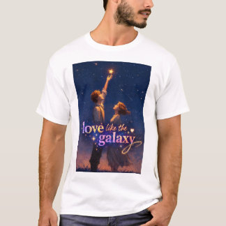 Liebe wie die Galaxie – Romantische Sternennacht f T-Shirt