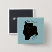 "Liebe, wie du bist" Katzengedankenschaltfläche Button (Vorne & Hinten)