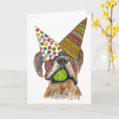 Liebe wie ein Boxer Karte (Gelbe Blume)