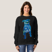 Liebe wie ein Pitbull Sweatshirt (Vorne ganz)