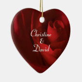 Liebe Wie eine Rote Rose Personalisiert Keramik Ornament (Rechts)