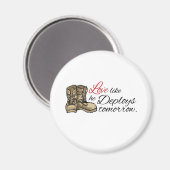 Liebe wie er wird morgen eingesetzt. magnet (Vorderseite/Rückseite)