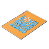 Liebe wie Jesus, Blue Retro Daisy Niedlich Christl Notizblock (Linke Seite)