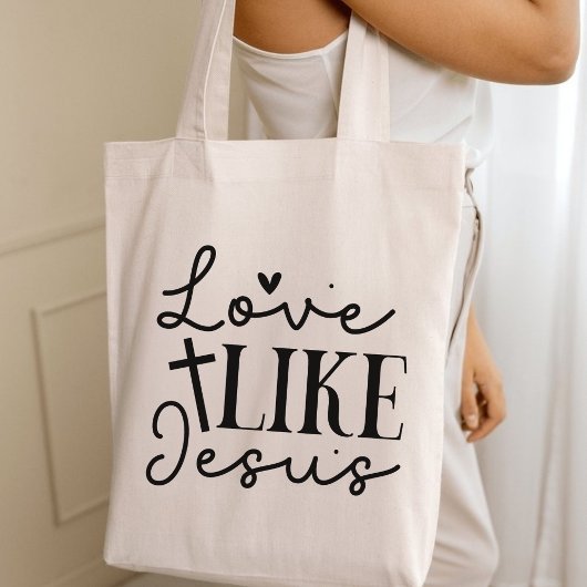 Liebe wie Jesus Christlich Faith Graphic Tragetasche