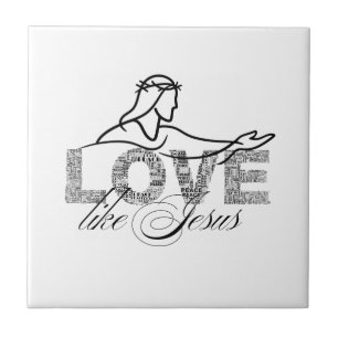 Liebe wie Jesus Christliche Typografie-Design Fliese
