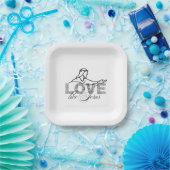 Liebe wie Jesus Christliche Typografie-Design Pappteller (Party)