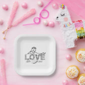 Liebe wie Jesus Christliche Typografie-Design Pappteller (Party)