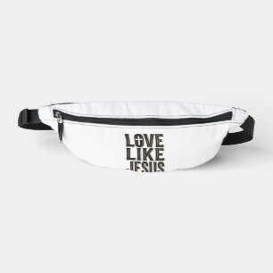 Liebe wie Jesus Christliches Typografie-Design_1 Bauchtasche