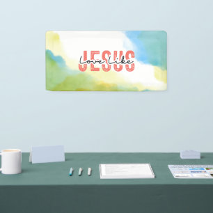 Liebe wie Jesus Christliches Zitat Banner