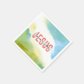 Liebe wie Jesus Christliches Zitat Serviette (Ecke)