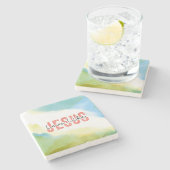 Liebe wie Jesus Christliches Zitat Steinuntersetzer (Seitenansicht)