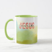 Liebe wie Jesus Christliches Zitat Tasse (Links)