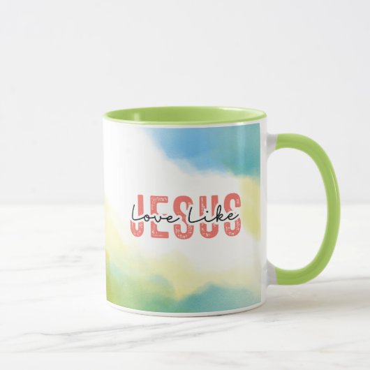 Liebe wie Jesus Christliches Zitat Tasse (Rechts)