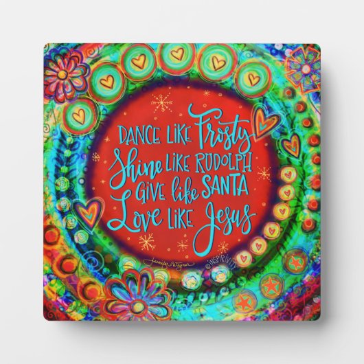 Liebe wie Jesus feierliche Zitatinkrivität Fotoplatte (Vorderseite)