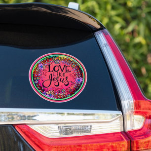 Liebe wie Jesus Floral Pink Inspirivity Sticker
