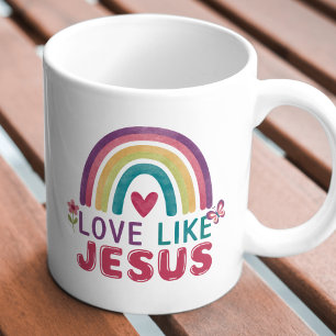 Liebe wie Jesus, Glaube Inspiriert Kaffee Tasse