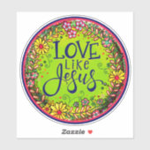 Liebe wie Jesus Inspiriere Vergnügen und Zorngeist Aufkleber (Blatt)