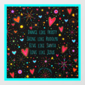 Liebe wie Jesus! "Inspirivity"-Fensterheber Fensteraufkleber (Blatt)