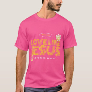 Liebe wie Jesus Jesus Freak Retro Groovy Jesus Mov T-Shirt