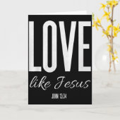 Liebe wie Jesus Johannes 13_ Bibelvers Christliche Karte (Gelbe Blume)