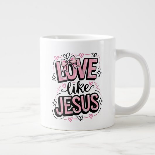 Liebe wie Jesus Jumbo-Tasse (Rechts)
