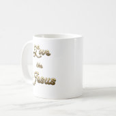 Liebe wie Jesus Kaffeetasse (Vorderseite Links)