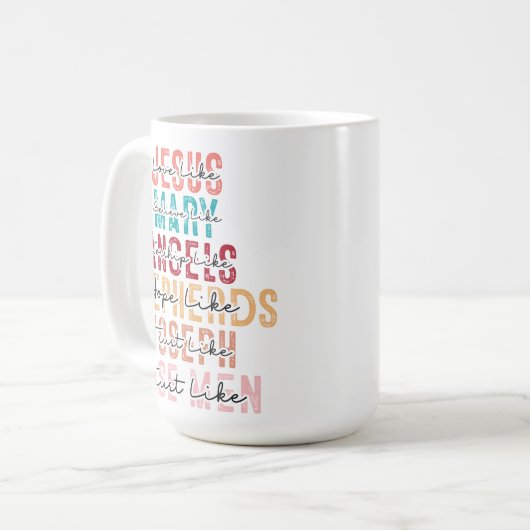 Liebe wie Jesus Kaffeetasse (Vorderseite Links)