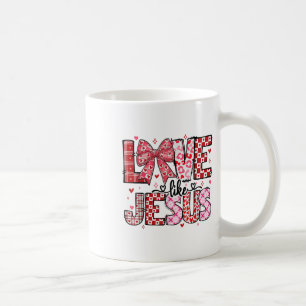 Liebe wie Jesus Niedliche Groovy Kokette Schleife Kaffeetasse