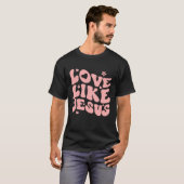 Liebe wie Jesus positive katholische Preppy Christ T-Shirt (Vorne ganz)