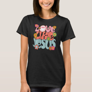 Liebe wie Jesus Religious God Christlich Retro Wor T-Shirt