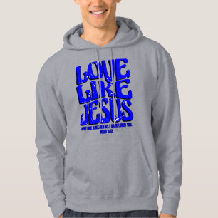 Liebe wie Jesus Retro Hoodie