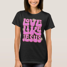 Liebe wie Jesus, rosa Retro Daisy Niedlich Christl