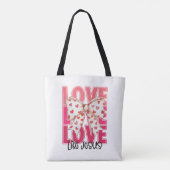 Liebe wie Jesus Tasche (Rückseite)