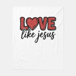 Liebe wie Jesus Vintage-Christen-Shirt-Design_1 Fleecedecke