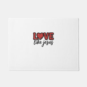 Liebe wie Jesus Vintage-Christen-Shirt-Design_1 Fußmatte