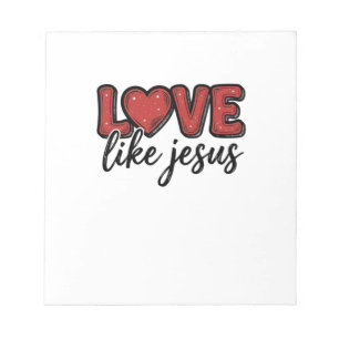 Liebe wie Jesus Vintage-Christen-Shirt-Design_1 Notizblock