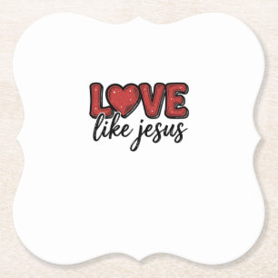 Liebe wie Jesus Vintage-Christen-Shirt-Design_1 Untersetzer