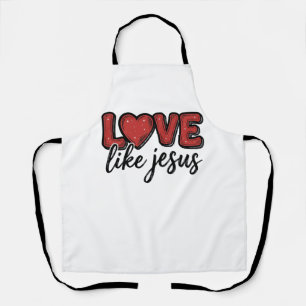 Liebe wie Jesus Vintage-Christliches-Shirt-Design_ Schürze