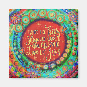 Liebe wie Jesus Weihnachtszitat Inspiriertheit Magnet