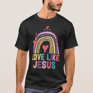 Liebe wie Jesus Weiße Frauen Vintage Christliche T T-Shirt