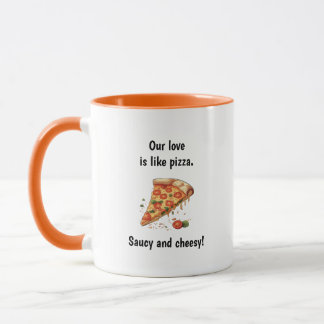 Liebe wie Pizza Funny Food Pub Sprichwort Tasse