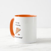 Liebe wie Pizza Funny Food Pub Sprichwort Tasse (Vorderseite Links)